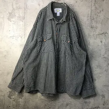 YY85 구제 셔츠 반팔 체크 네이비 베이지 그레이 파랑 90s Y2K