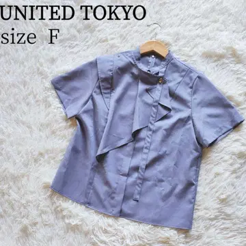 UNITED TOKYO 바벨 플레어 블라우스 반팔 워셔블 프리