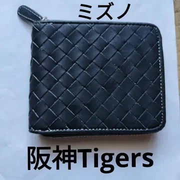레어 MIZUNO x 한신 Tigers 땋은 라운드 지퍼 지갑