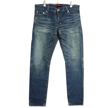 N-214 SWAGGER 스웨거 페인트 가공 데님 팬츠 30 Y2K