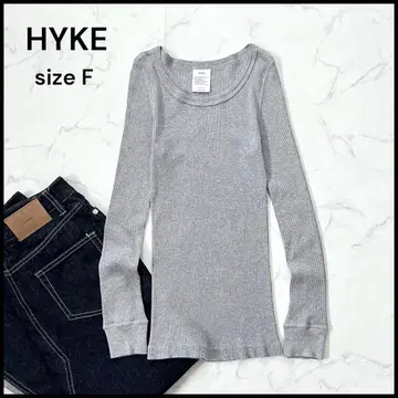 HYKE 리브 롱 슬리브 티셔츠 [ F ] 긴팔 티셔츠