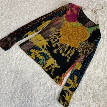 Christian Lacroix 패턴 블라우스 블랙 멀티 컬러 F