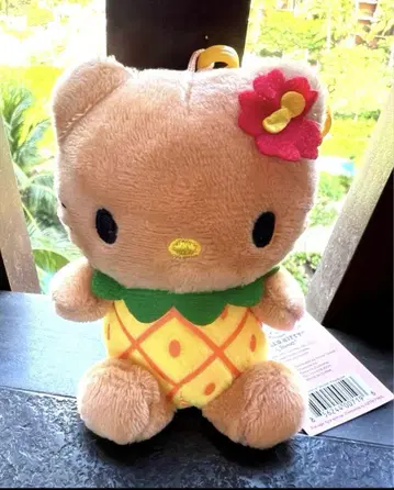 [하와이 한정] 햇볕에 탄 키티 파인애플 키링 타입