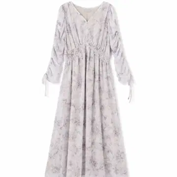 JILL BY JILLSTUART 빅 플라워 셔링 원피스