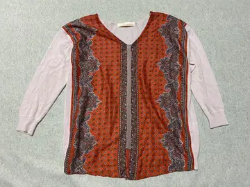 M178 GALLARDA GALANTE 페이즐리 무늬 뒷면 썸머 니트 F
