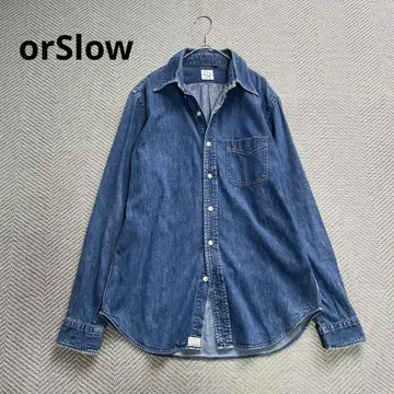 새상품급 오어슬로우 orslow 데님 셔츠 버튼다운 셔츠 BD셔츠