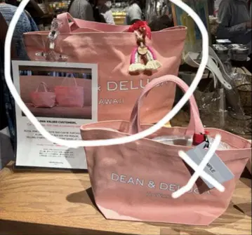 DEAN & DELUCA 로얄 하와이안점 한정판 핑크 토트백 L