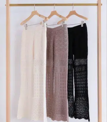 Lacy KNIT 스캘럽 팬츠 그레이지