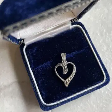 vintage silver 마카사이트 밀 목걸이 탑