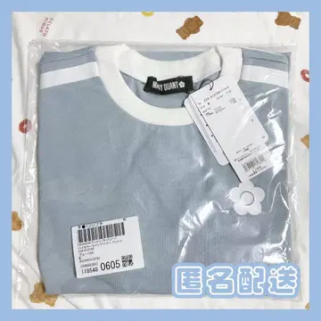[미사용 새상품] MARY QUANT 바이컬러 라인 데이지 T셔츠 블루