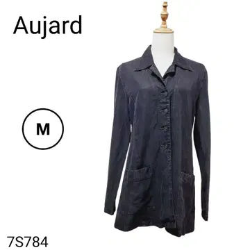 크리스천오자르 Aujard 롱 자켓 38 큐프라 혼방
