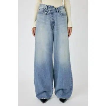 moussy CROSS WAIST WIDE STRAIGHT 라이트 블루