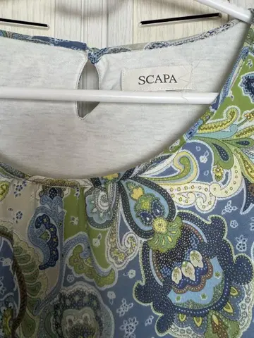 SCAPA 원피스 페이즐리 패턴 M 사이즈