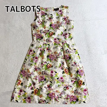 TALBOTS 꽃무늬 원피스 슬리브리스 무릎 기장 L