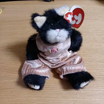 ty SAFETY PRECAUTION 검은 고양이 봉제 인형