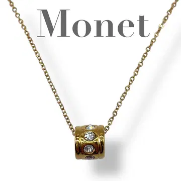 Monet Barrel Pendant Gold Necklace