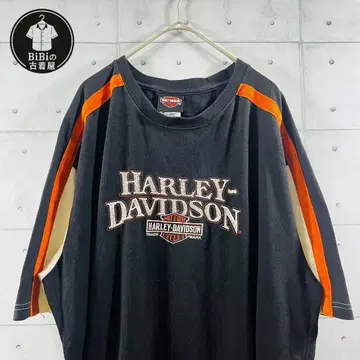 HARLEY-DAVIDSON 티셔츠 오버 사이즈 자수 빈티지