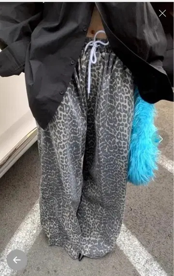 츄크라 애니멀 무늬 이지 팬츠