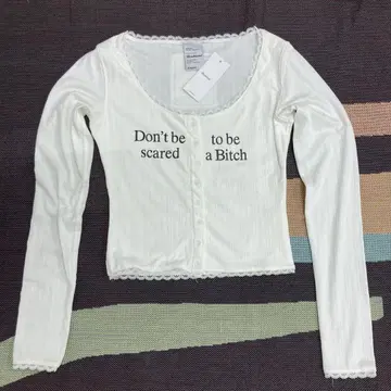 BADBLOOD Don't Be Scared Cardigan White