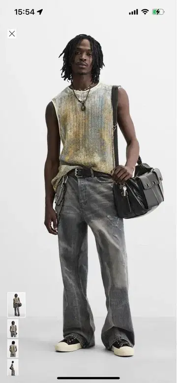 ZARA 추상적인 패턴 니트 탱크탑
