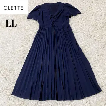 [새상품급] CLETTE 오리지널 트위스트 V넥 플리츠 원피스 LL