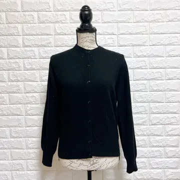 미쉘클랑 캐시미어 100% 블랙 가디건 M 새상품급