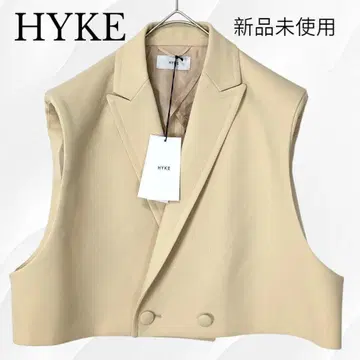 미사용 새상품 최근 HYKE 하이크 더블 크로스 크롭 베스트 자켓