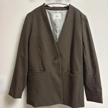 브라운 노카라 자켓 M