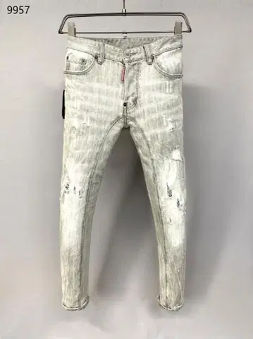 Dsquared2 남성용 스트레이트 청바지 라이트 컬러 48 사이즈
