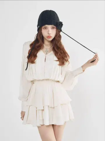 Darich 플러피 프릴 미니 원피스 IVO Free