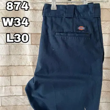 디키즈 874 워크 팬츠 자수 네이비 34 x 30