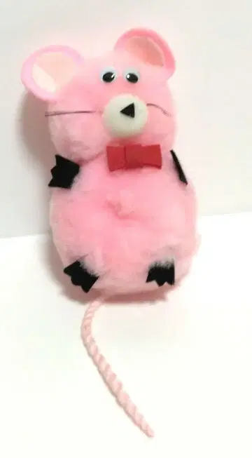 핑크 쥐 봉제 인형 쇼와 레트로 쥐 마스코트