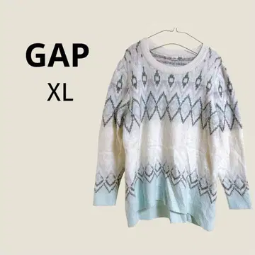 GAP 기하학 패턴 니트 스웨터 긴팔