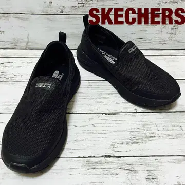 SKECHERS Air Cooled 블랙스 스니커즈 슬립온 23cm