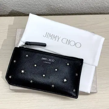 [ JIMMY CHOO ] 지미추 블랙 가죽 프래그먼트 케이스