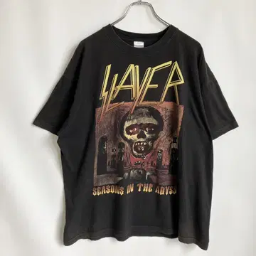 SLAYER 프린트 T셔츠 밴T 메탈 SLAYER 백 프린트