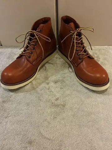 HAWKINS 플레인토 가죽 부츠 브라운 26.5 REDWING