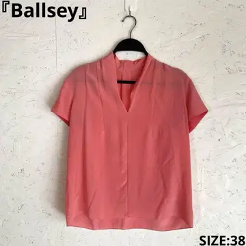 실크 일본제 [Ballsey] 반팔 스키퍼 블라우스 오피스 캐주얼 38