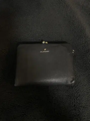JILL STUART 블랙 가죽 접이식 지갑 입금 접이식 지갑 질