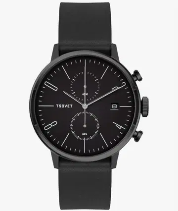 Tsovet JPT-CC38 아날로그 쿼츠 손목시계 소벳 블랙