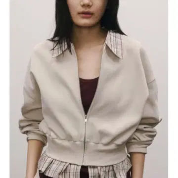 [ ZARA 미사용 L ] 콘트라스트 포플린 스웨트 셔츠 가격 인하 불가