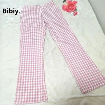 [ 세련된 인기 Bibiy. ] 핑크 깅엄 체크 팬츠