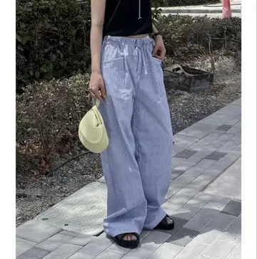 FASHIRU stripe easy pants