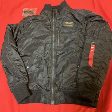 ALPHA INDUSTRIES 블랙 점퍼 사이즈 XL 와펜 포함