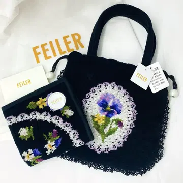 새상품 FEILER 나이츠드림 백 손수건 제비꽃 세트