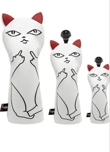 골프 클럽 헤드커버 DR+FW+UT 멋있는 고양이