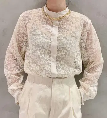 22SS iena la boucle 튤 레이스 블라우스