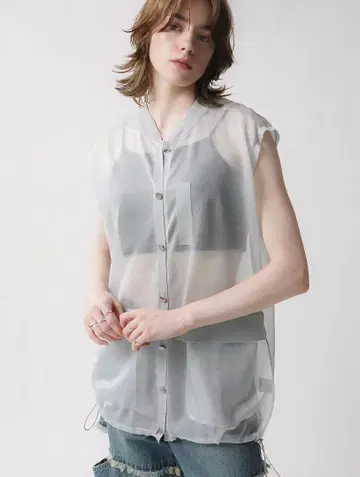 :ETHR OF 야마다야 SHEER KNIT VEST 미사용 새상품