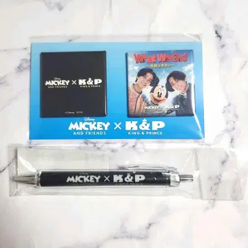 King & Prince Mickey 자켓 캔뱃지 로고 볼펜