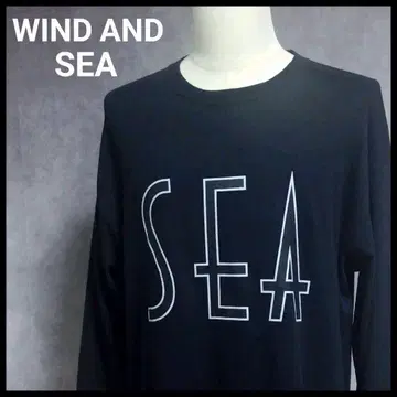 WIND AND SEA 티셔츠 롱티 긴팔 XL 사이즈 블랙 빅 로고